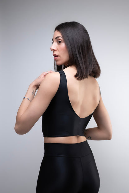 Top Jade Negro + Beige